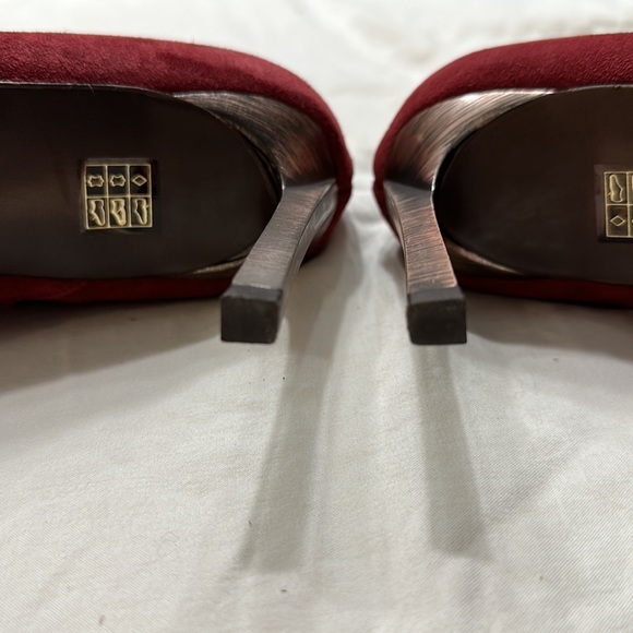 Free people NWOT satellite red open toe suede booties size 41 - Picture 6 of 9